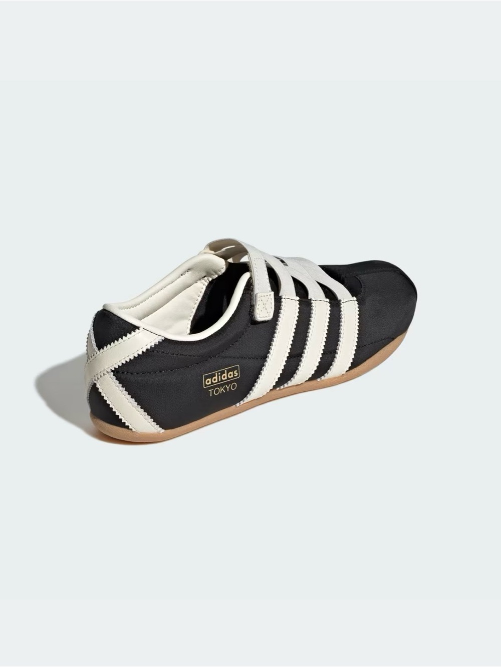 adidas Tokyo Women’s Black and Cream Strap Sneakers - Picture 5 of 8